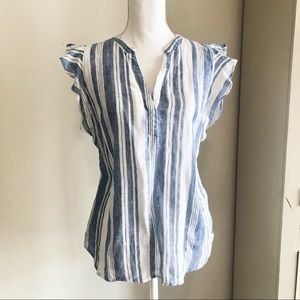 🤍 linen +cotton striped top 🤍